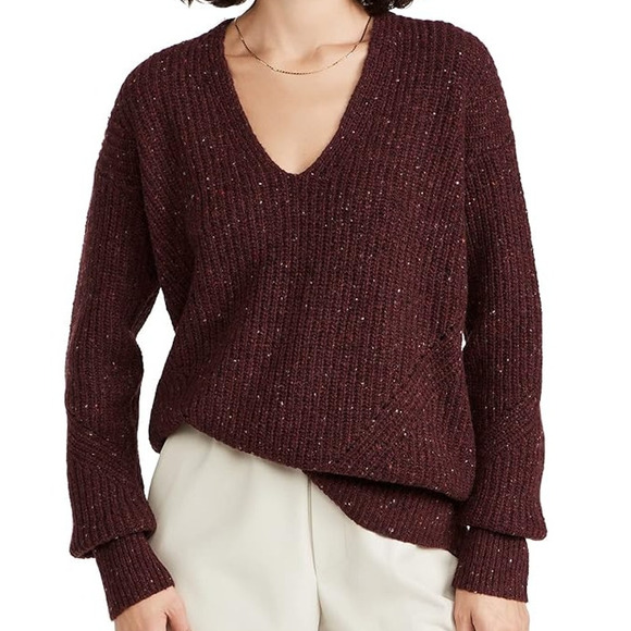 Rag & Bone Women's Donegal Recycled Wool V Neck Sweater Size Small NWT - Picture 1 of 9